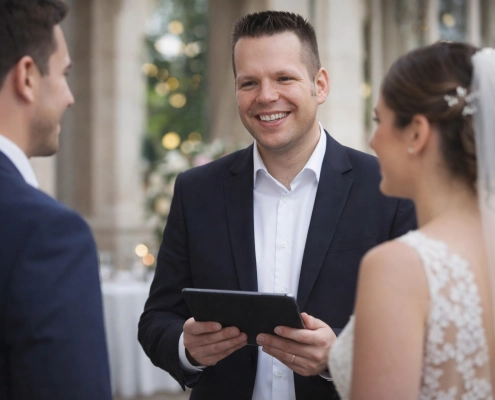 DJ Arne Winter berät ein Brautpaar zu Ihrer Hochzeit